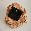 Bolsa de terciopelo con broche para joyería con impresión de logotipo, Bolsa de almacenamiento para joyería con tapa abatible, Bolsa de tela de terciopelo de doble cara