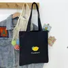 Bolsa de lona Tote outono nova moda estilo coreano personalizado moda artística impressão de grande capacidade estudante classe saco de ombro