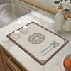 Estera de secado de diatomeas de estilo chino, absorbente, antideslizante, silenciosa, aislante térmico, impermeable, para cocina, tapete individual recortable