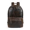 Mochila Antigua Cabeza de Chaoke Capa de Piel de Vaca Cuero de Grano Suave Bolsa para Computadora de 15 Pulgadas para Hombre Mochila de Cuero Genuino para Hombres y Mujeres