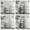Estante de Almacenamiento Multifuncional para Cocina y Baño, Estante de Almacenamiento de Múltiples Niveles de Pie, Estante para Horno de Microondas Doméstico, Tipo de Pie