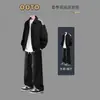 Conjunto de Roupa Masculina de Alta Qualidade Nova Primavera 2026: Conjunto de Duas Peças com Jaqueta e Calça Casual