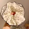 Exquisito pasador de pelo de alta gama estilo ballet, hermoso con lunares, cintura estrecha, capas de encaje, diadema voluminosa, estilo coreano