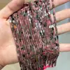 Cuentas rectangulares de piedra natural de 2*4 mm, piezas rectangulares pequeñas, componentes de joyería semiacabados en forma de tira larga, directo del fabricante
