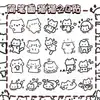 80 piezas de pegatinas de transferencia de gato de dibujos animados simples estilo ins, lindas dibujadas a mano, pegatinas decorativas impermeables de alta calidad