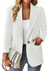 Traje Casual de Color Sólido con Solapa, Corte Delgado, Botón Único, Elegante Blazer para Mujer, Nueva Moda Europea y Americana 2026