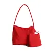 Bolsa de Mão de Nylon Nicho Coreana, Nova Bolsa Saco Bordada para Outono, Bolsa Tote Versátil para o Dia a Dia para Mulheres