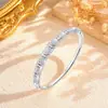 Pulsera Segmentada de Capas con Diamantes Completos, Pulsera de Zirconia de Lujo Ligero con Exquisito Diseño de Diamantes Brillantes, Adecuada para el Viaje Diario y como Regalo para Mujeres