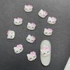 Acessórios para Nail Art Novo Desenho Animado Kitty Hello Kitty Cabeça de Gatinho Mini Preto Super Fofo Decorações de Unha