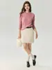 Suéter de hilo GNC 25 seda de morera 75 cachemir hilo floral para mujer, cuello redondo holgado, estilo relajado tejido pullover