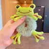 Fofo Scrunchie de Urso de Pelúcia Desenho Animado Que Não Machuca o Cabelo, Versão de Prendedor de Cabelo Infantil, Bola de Corda para Cabelo, Bolsa de Faixa para Couro Cabeludo
