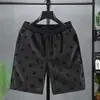 Transfronterizo Aliexpress Amazon Tendencia Pantalones Cortos Europeos Verano Hombres Pantalones Grandes Flockeados Casuales Pantalones de Playa Hombres