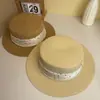 Sombrero de paja de ala corta con diseño de lunares estilo francés para mujer, estilo vacacional de verano, sombrero de protección solar para la playa, hace que la cara se vea más pequeña, sombrero de sol versátil