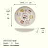 Plato Plano de Melamina Estilo Japonés Plato Redondo Fibra de Bambú Dibujos Animados Lindos de Alto Valor Plato sin Borde Plato con Patrón Personalizado con Tu Propio Diseño