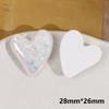 Zhen Tu Gradiente AB Textura de Fragmento de Concha Iridiscente Forma de Corazón Pentagrama Parche Redondo Accesorios DIY Pendientes Funda de Teléfono