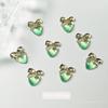 Suministros para uñas Yiwu, pajarita de cristal tallada, joyería para uñas con forma de corazón, joyería para uñas con lazo, resina para uñas con diamantes