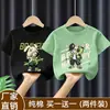 Camisa de Verano Elegante de Algodón Puro de Manga Corta para Niños, Top Deportivo Fresco de Media Manga para Niños Mayores, Nuevo Conjunto de Verano de Moda para Niños 2026