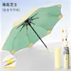 Sombrilla Automática de Doble Uso para Sol y Lluvia con 70% de Descuento, Esquinas Redondeadas, Antirrebote, Recubrimiento Colorido, Parasol, Protección Solar, Protección UV