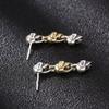 Venta al por mayor de fábrica joyería de moda de plata de ley S925 personalidad conexión de calavera pendientes creativos pendientes para hombres y mujeres
