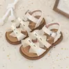 Nuevas Sandalias de Princesa para Niñas Estilo Coreano Primavera/Verano 2026 con Lazo, Suela Suave, Antideslizantes, de Velcro, de Moda Versátiles