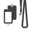 Portatarjetas Amazon transfronterizo con impresión UV y hebilla retráctil, cordón con impresión por transferencia térmica y clip para gafete