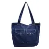 Comércio exterior transfronteiriço 2025 Nova bolsa jeans artística retrô Bolsa feminina grande capacidade Bolsa leve para estudantes de volta às aulas