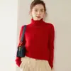 Otoño e Invierno Retro Cuello Alto Cachemira Grueso para Mujer Ropa de Trabajo Versátil de Punto Camiseta Básica Color Sólido Suéter Interior