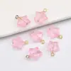 Colgante de Estrella de Cinco Puntas Fresco y Colorido Estilo Coreano con Aretes Colgantes, Colgante de Collar, Joyería Hecha a Mano para DIY, Accesorios de Material de Vidrio