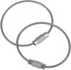 Suministro de Amazon Llavero de Cable de Acero Llavero Acero Inoxidable Llavero Anillo de Alambre Recubierto de Goma Cierre de Alambre