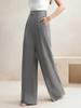 Amazon Transfronterizo Nuevo Producto Estilo Europeo y Americano Pantalones Casuales de Trabajo Pantalones Rectos de Pierna Ancha para Mujer Cintura Alta Caídos Nuevo Estilo Versátil