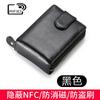 Bolsa para Tarjeta de Licencia de Conducir de Cuero de Vaca de Capa Superior para Hombre con RFID Cremallera de Cuero Genuino Organizador Cartera de Mujer Antirrobo Cepillo Estuche de Cuero para Licencia de Conducir