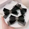 Faixa de Cabelo Laço de Organza Coreana Beleza Total Grampo de Cabelo Veludo Francês High-End Grampo de Mola na Parte de Trás da Cabeça
