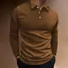 Estilo Minimalista Neutro para Camping al Aire Libre Ligero Superior Sencillo Básico Versátil Manga Larga Camisa POLO MB14