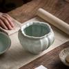 Tianqing Lavabo para Té Ru Kiln Jianshui Porcelana Ru de Fisura Abierta Cubo para Residuos de Té para Cultivar Tanque Lavabo para Té Cerámica Accesorios para Juego de Té Kung Fu