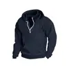 Chaqueta europea y americana de hombre más vendida transfronteriza, sudadera con capucha casual holgada engrosada para otoño e invierno, se puede personalizar con estampados