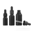Botella de Aceite Esencial Negra Mate de 30 ml Botella de Sérum Negra Mate Botella Gotero de Aceite Esencial Negra Botella Dispensadora Cosmética