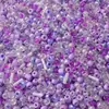Miçangas de vidro coloridas, contas redondas, argolas abertas para DIY, pérolas naturais soltas, acessórios para chaveiro