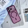 Adequado para iPhone 18 Pro Max, capa de celular magnética com acabamento fosco, capa de cobertura total para lente de câmera Apple 17, capa protetora removível, 16