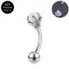 Joia Aobao de luxo leve liga de titânio G23 argola para lábio com haste brinco para nariz garra de dragão 16G/1.2mm prego para língua sobrancelha multicolorido