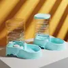 Recipiente de comida e água tudo-em-um para cães e gatos de estimação, seguro, higiênico, conveniente, de grande capacidade e evita que a comida fique presa. Suprimentos para animais de estimação