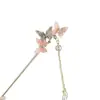 Pasador de Mariposa con Pedrería para Mujer, Pasador de Alto Nivel Estilo Chino Nuevo, Tocado de Estilo Antiguo, Pasador de Perlas con Borla