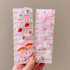 Goma para el pelo de dibujos animados de frutas de verano para niños y niñas, Cuerda para el pelo pequeña tipo 'chirrido', Accesorios para el pelo de alta elasticidad, Diadema