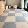 Tapete Costurado de Linho Tapete de Engatinhar Infantil Tatami Resistente a Manchas Fácil de Limpar Quarto Cobertura Total Tapete de Piso de Espuma