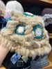 Chapéu de leão de pelo de coelho chapéu de lã da moda nacional chapéu de pescador de pelúcia fofo de inverno chapéu de tricô de pelúcia chapéu de cabeça de tigre moda