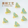 Broche de mariposa de alta calidad con baño de oro de cobre que conserva el color, con goteo de aceite, para accesorios decorativos DIY de Hanfu y cheongsam