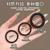 2026 Novo Modelo Preto Simples Fio de Telefone Elástico de Cabelo para Mulheres, Alta Elasticidade, Borracha Durável, Acessório Elegante para Rabo de Cavalo