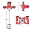 Mezclador Eléctrico Industrial Agitador de Pintura 6 Velocidades Ajustables Mezclador Manual de Pintura Cemento Masilla en Polvo