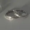 Anillo de Pareja Mar Estelar Moda Simple Anillo del Día de San Valentín Regalo Anillo Sencillo Personalizado de Onda Abierta