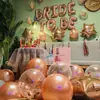 Traje de globos para novia transfronteriza decoración de despedida de soltera arreglo arreglo de globos con velo de novia correa para el hombro