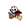 Broche de Metal de Dibujos Animados de Halloween Calabaza Linda Fantasma Calavera Araña Insignia Accesorios para Ropa Pin Esmaltado